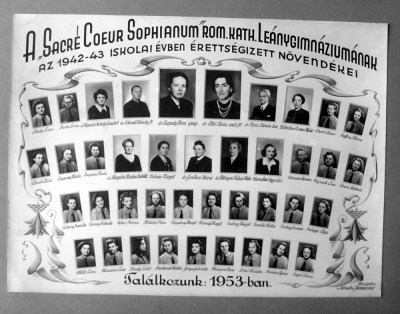 Érettségi tabló - Sacré Coeur Sophianum érettségi 1943